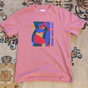Aime Leon Dore Abstract Muse T Shirt - Pink, XS